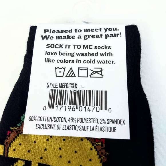 5/$30 Tacosaurus Sock It To Me Men's Socks - Picture 3 of 4